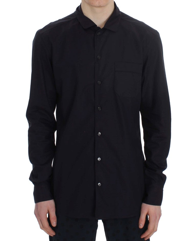 Men’s Dolce & Gabbana Purple Striped Cotton Pajama Lounge Shirt