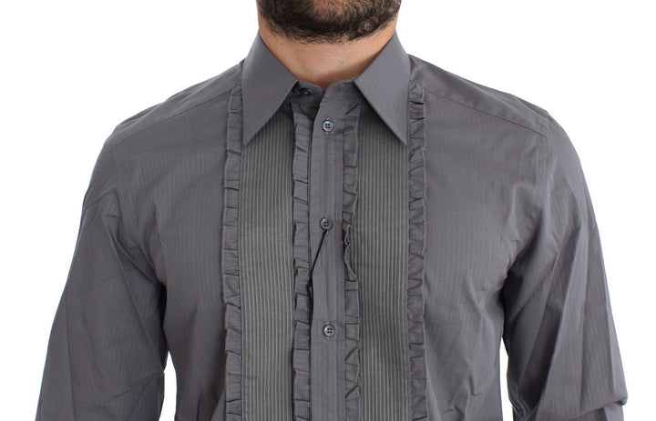 Dolce &amp; Gabbana Purple Torero GOLD Slim Fit Dress Shirt