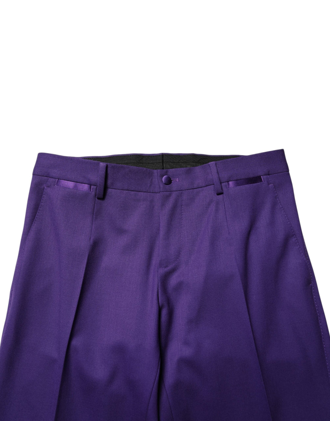 Men’s Dolce &amp; Gabbana Purple Wool Skinny Dress Men Trouser Pants
