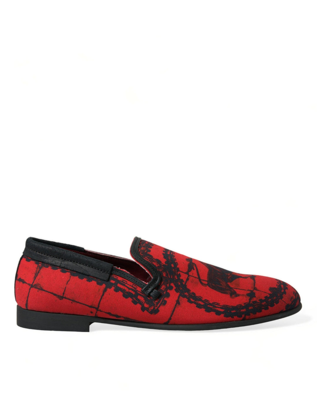 Men’s Dolce &amp; Gabbana Red Black Torero Loafers Slippers Men Shoes