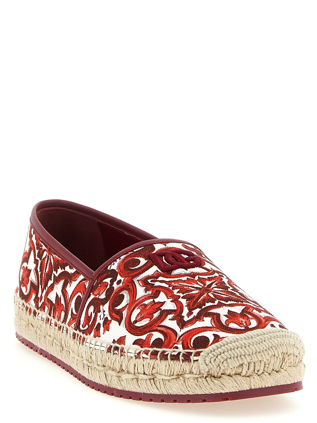 Men’s Dolce &amp; Gabbana Red Cotton Espadrilles