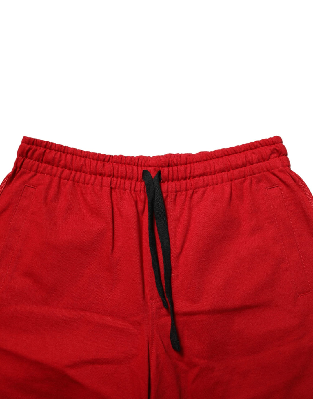 Men’s Dolce &amp; Gabbana Red Cotton Midwaist Drawstring Bermuda Pants