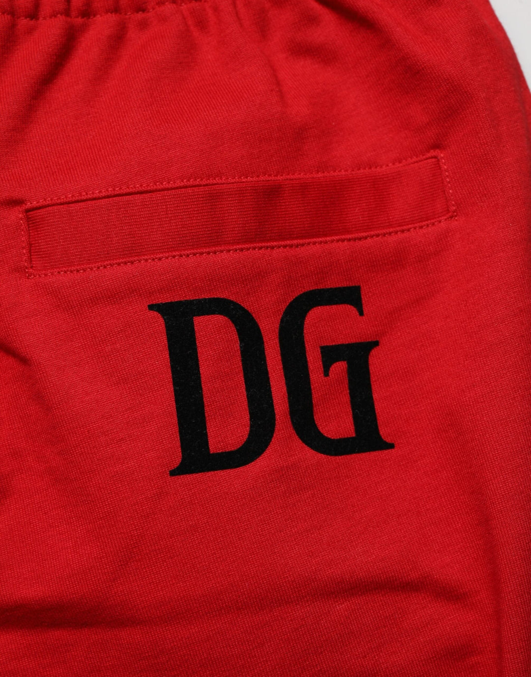 Men’s Dolce &amp; Gabbana Red Cotton Midwaist Drawstring Bermuda Pants