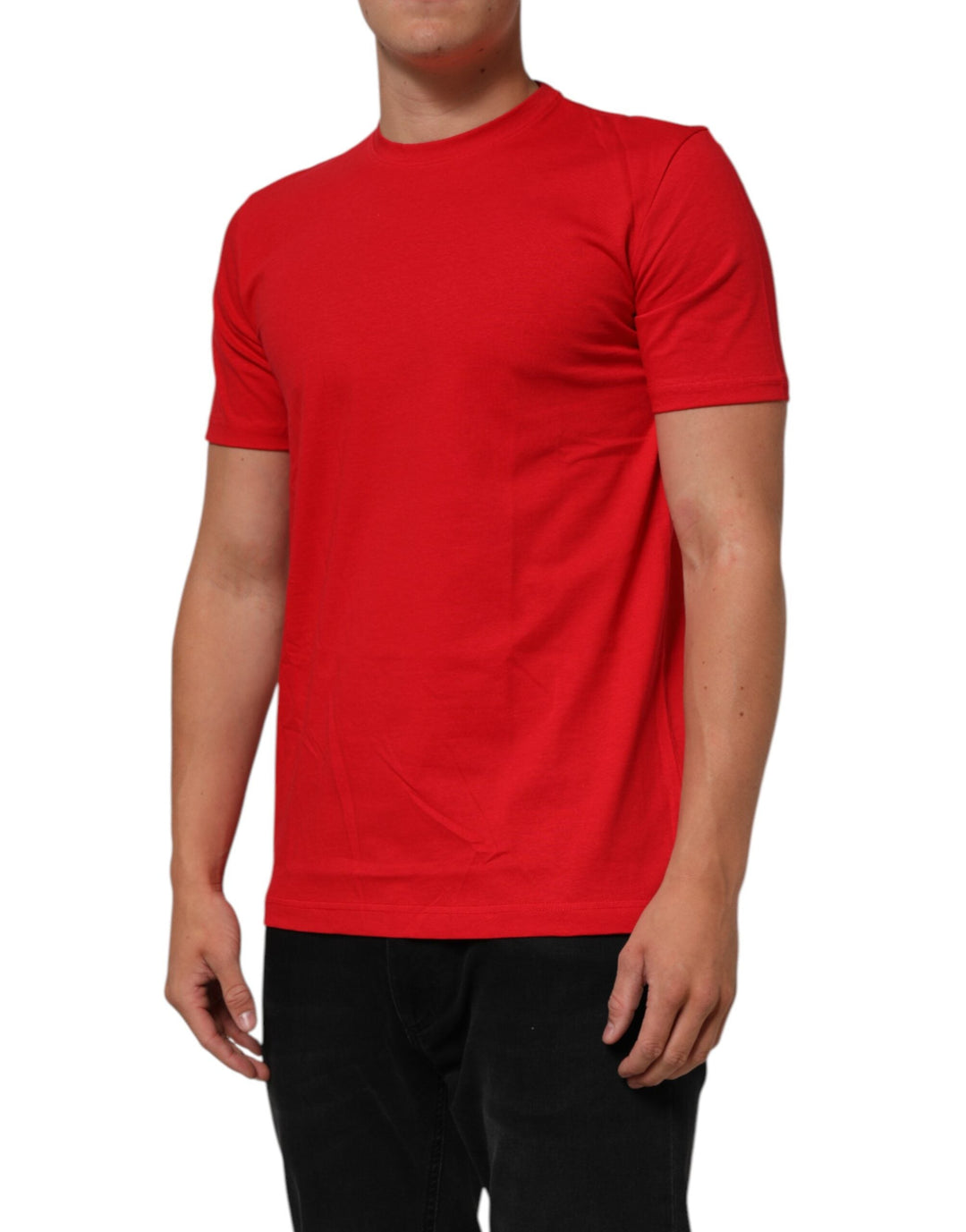 Dolce &amp; Gabbana Red Goodluck 2023 Cotton Crew Neck T-shirt