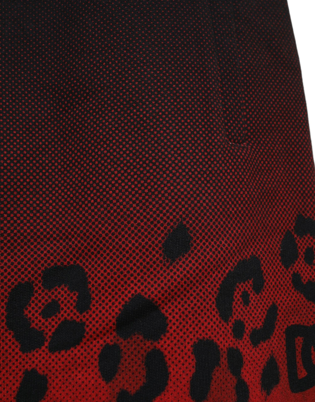 Men’s Dolce &amp; Gabbana Red Leopard Print Cotton Bermuda Shorts