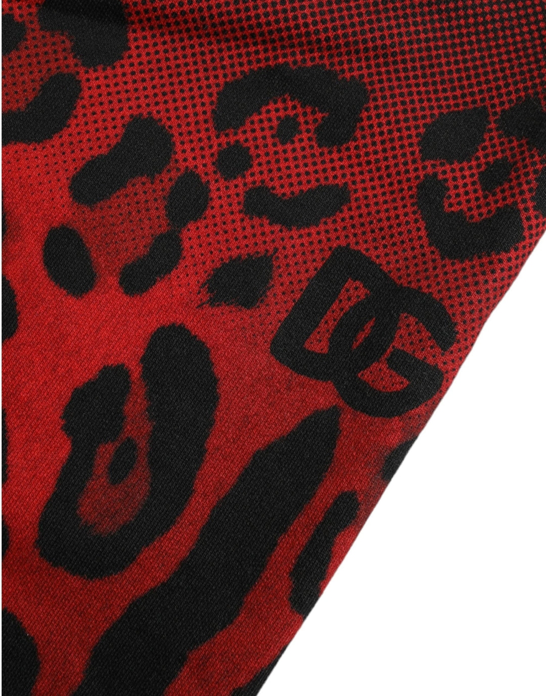 Men’s Dolce &amp; Gabbana Red Leopard Print Cotton Bermuda Shorts