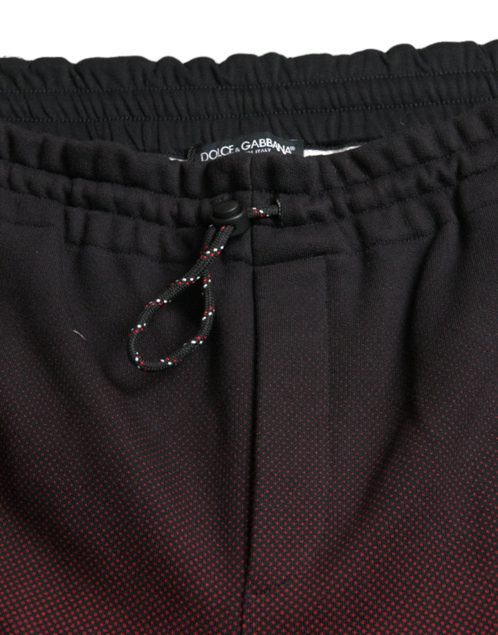 Men’s Dolce &amp; Gabbana Red Leopard Print Cotton Bermuda Shorts