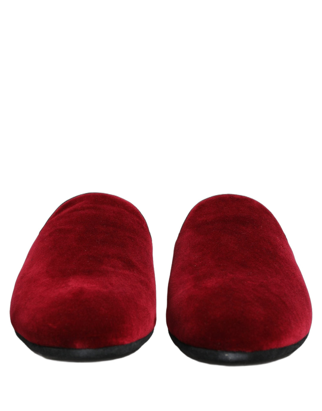 Men’s Dolce &amp; Gabbana Red Suede Slides Flat Slipper Men Shoes
