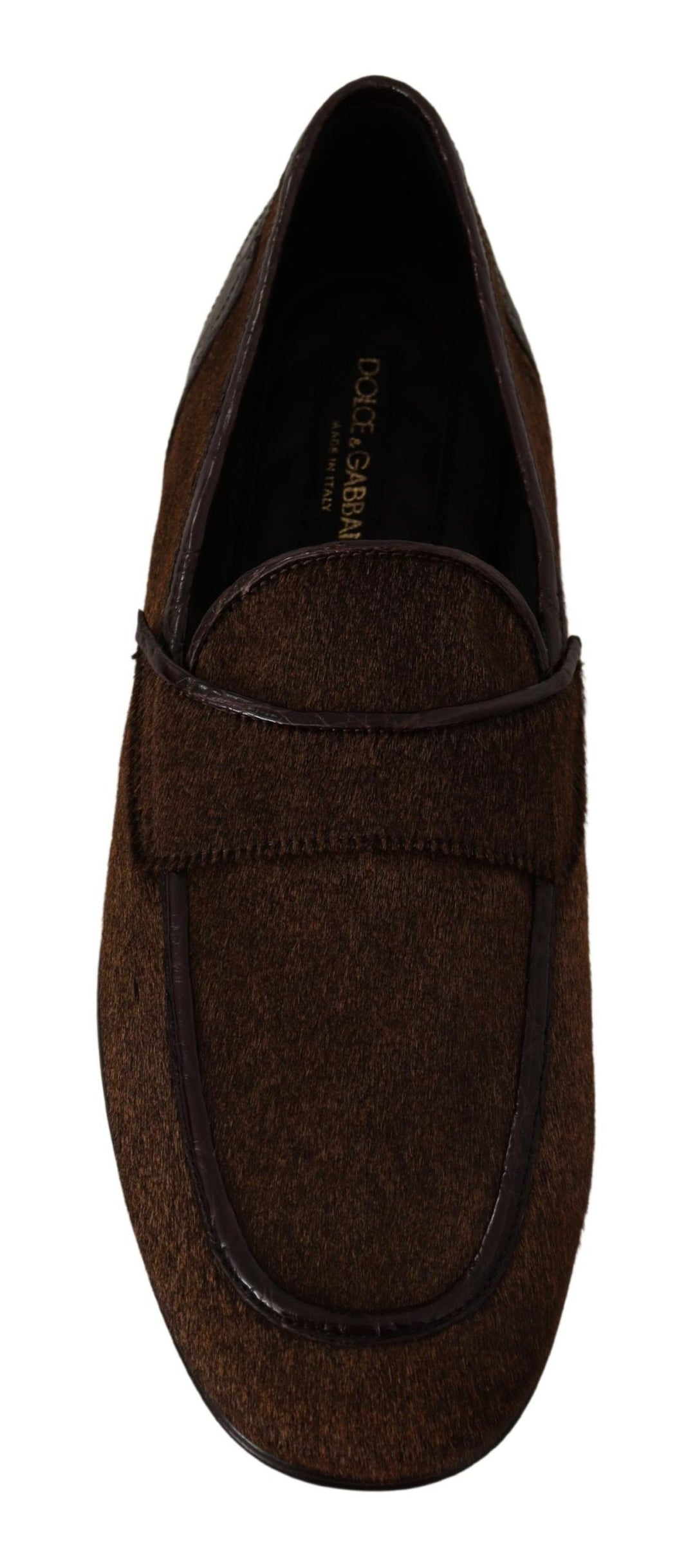 Men’s Dolce &amp; Gabbana Shoes Dress Loafers Brown Leather Slip