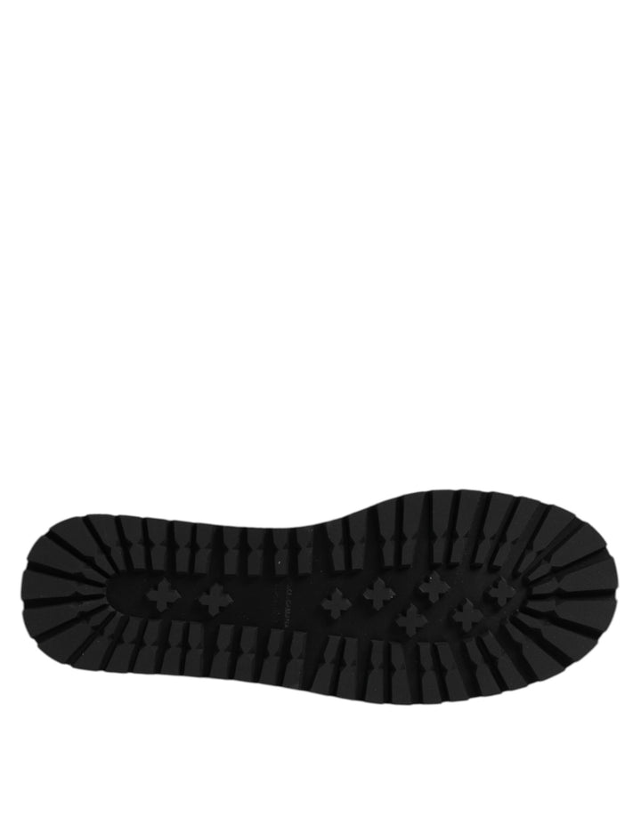 Men’s Dolce &amp; Gabbana Silver Strass Slides Flats Slippers Shoes
