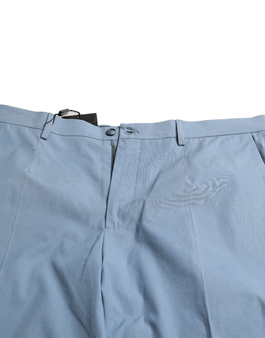 Men’s Dolce &amp; Gabbana Sky Blue Cotton Folded Hem Men Bermuda Shorts