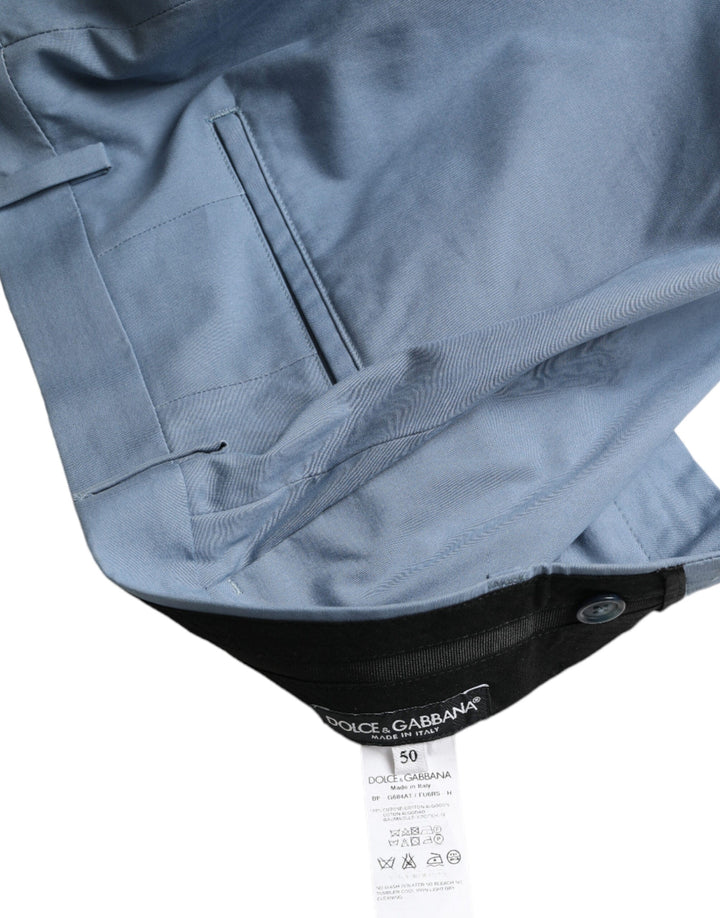 Men’s Dolce &amp; Gabbana Sky Blue Cotton Folded Hem Men Bermuda Shorts