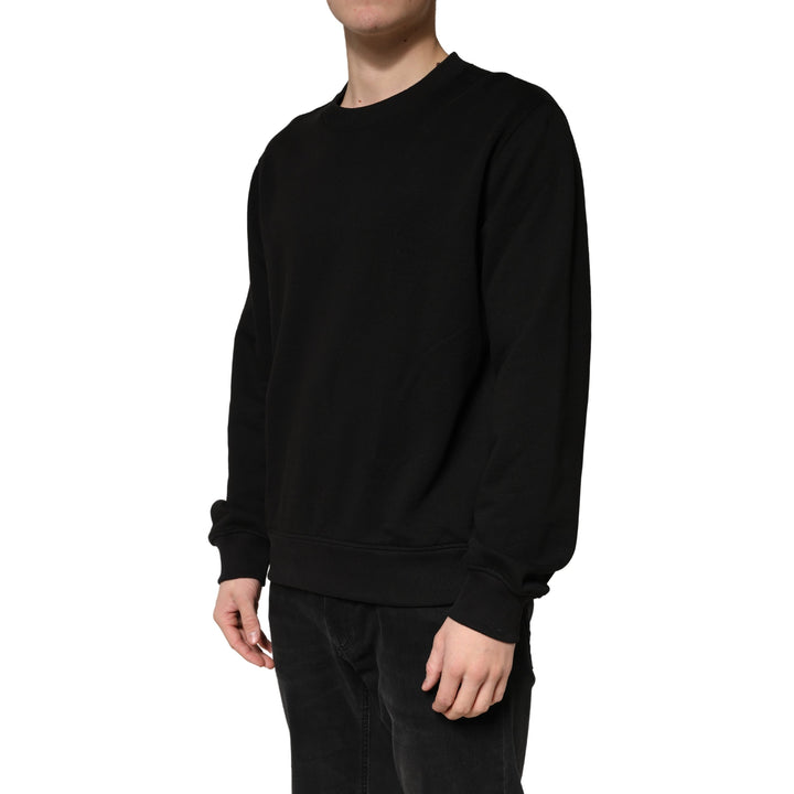 Men’s Dolce &amp; Gabbana Sweater Black Cotton Crewneck Sweatshirt