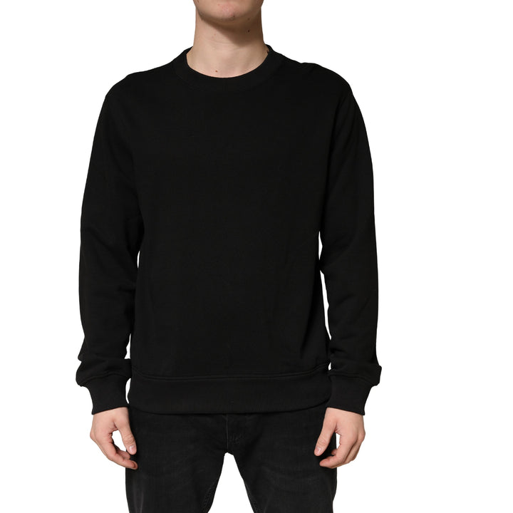 Men’s Dolce &amp; Gabbana Sweater Black Cotton Crewneck Sweatshirt