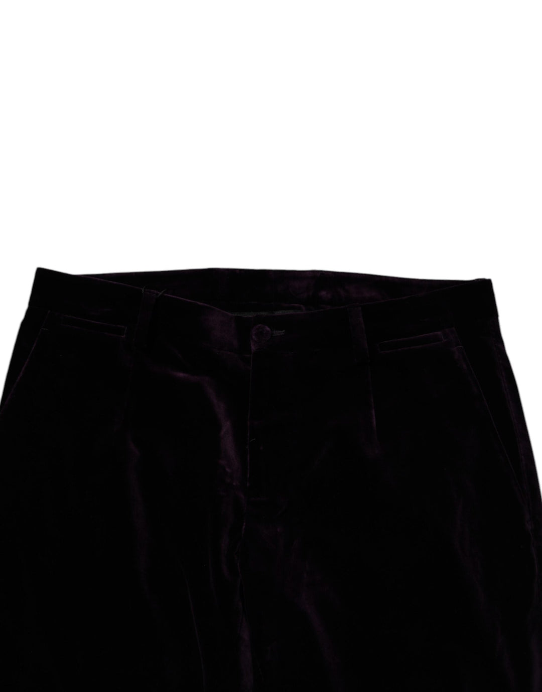 Men’s Dolce &amp; Gabbana Violet Velvet Cotton Men Dress Formal Pants