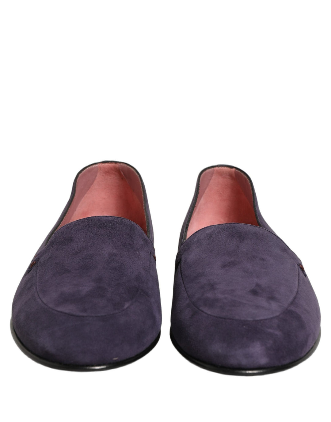 Men’s Dolce &amp; Gabbana Violet Velvet Slip on Men Flats Loafers Shoes