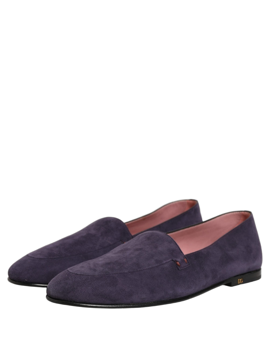 Men’s Dolce &amp; Gabbana Violet Velvet Slip on Men Flats Loafers Shoes