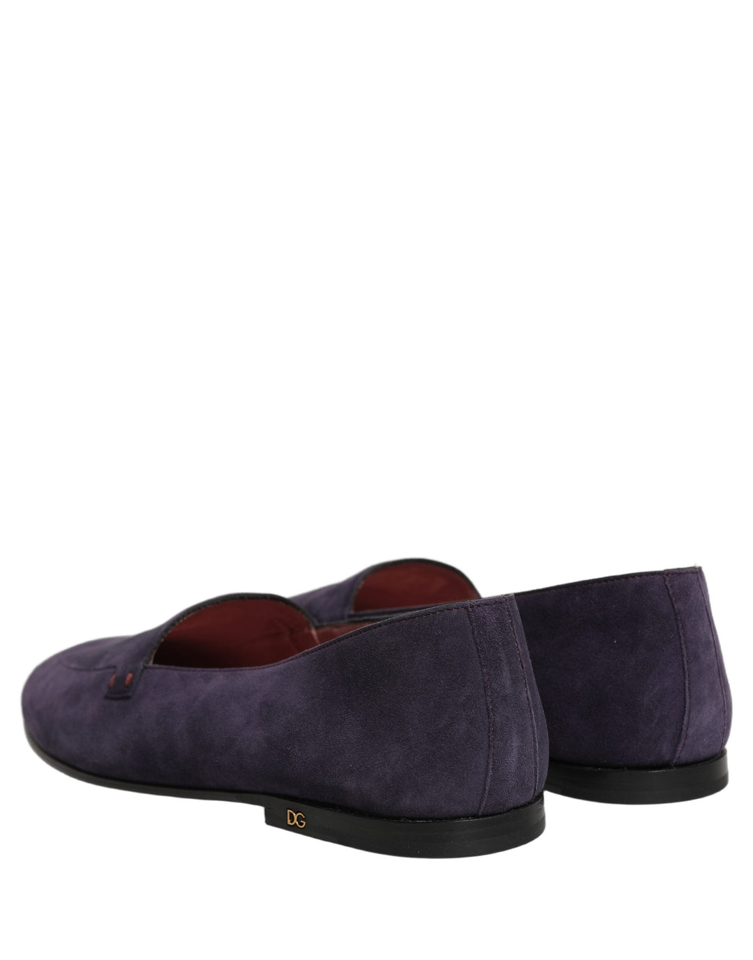 Men’s Dolce &amp; Gabbana Violet Velvet Slip on Men Flats Loafers Shoes