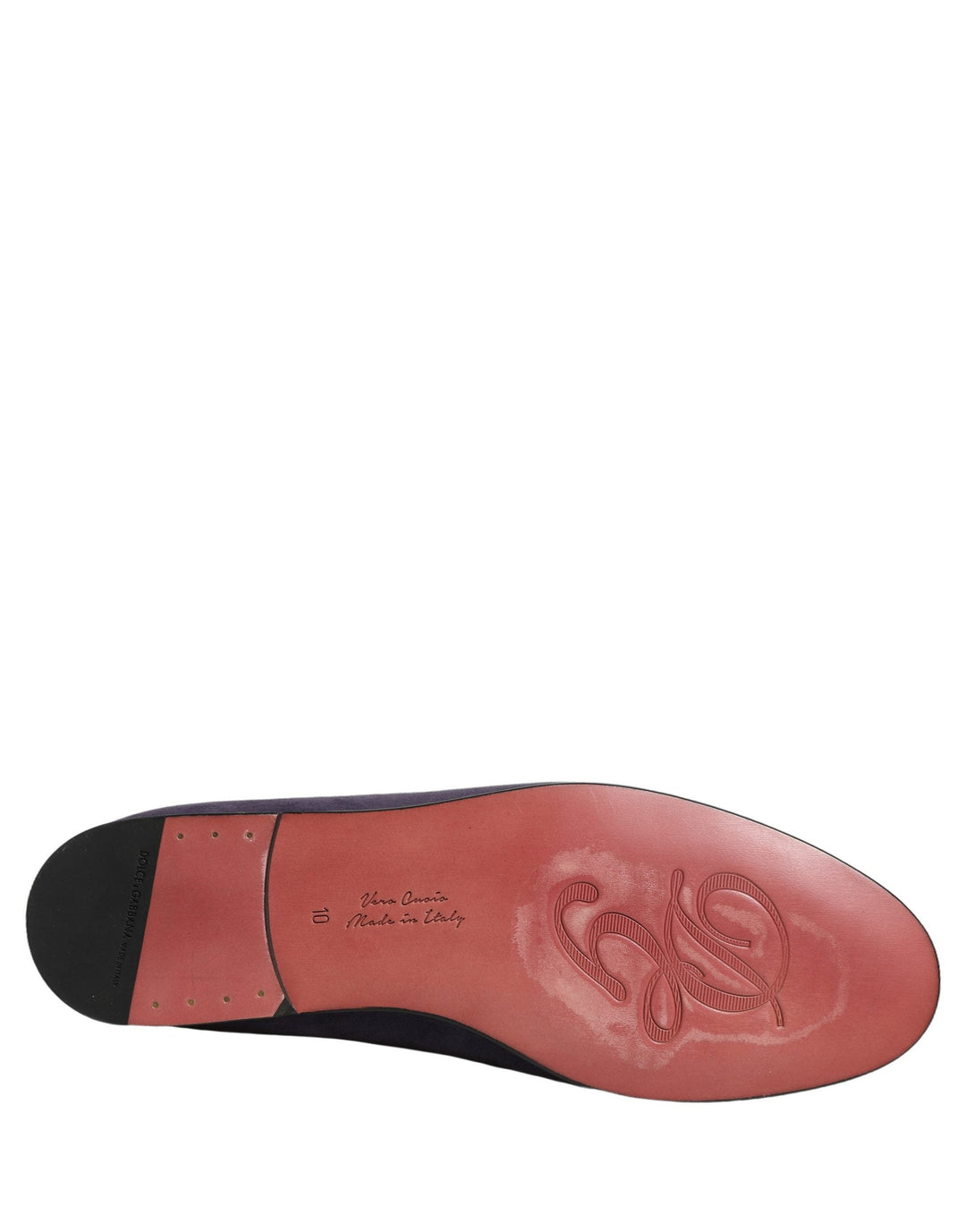 Men’s Dolce &amp; Gabbana Violet Velvet Slip on Men Flats Loafers Shoes