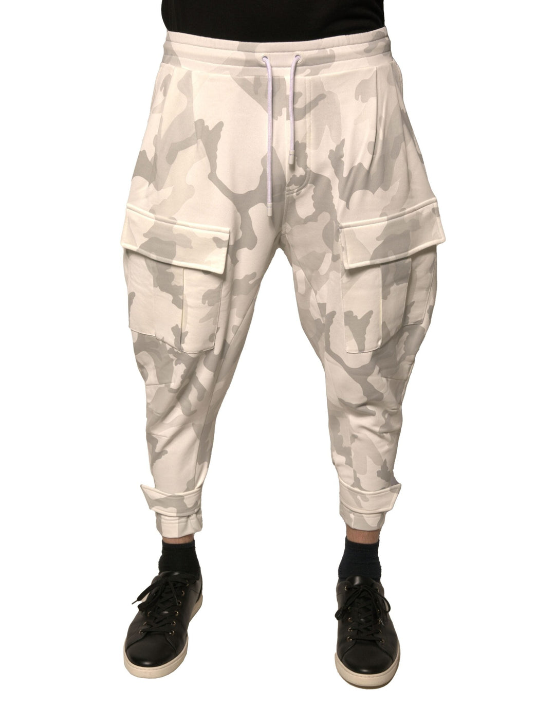 Men’s Dolce &amp; Gabbana White Camouflage Cargo Jogger Pants