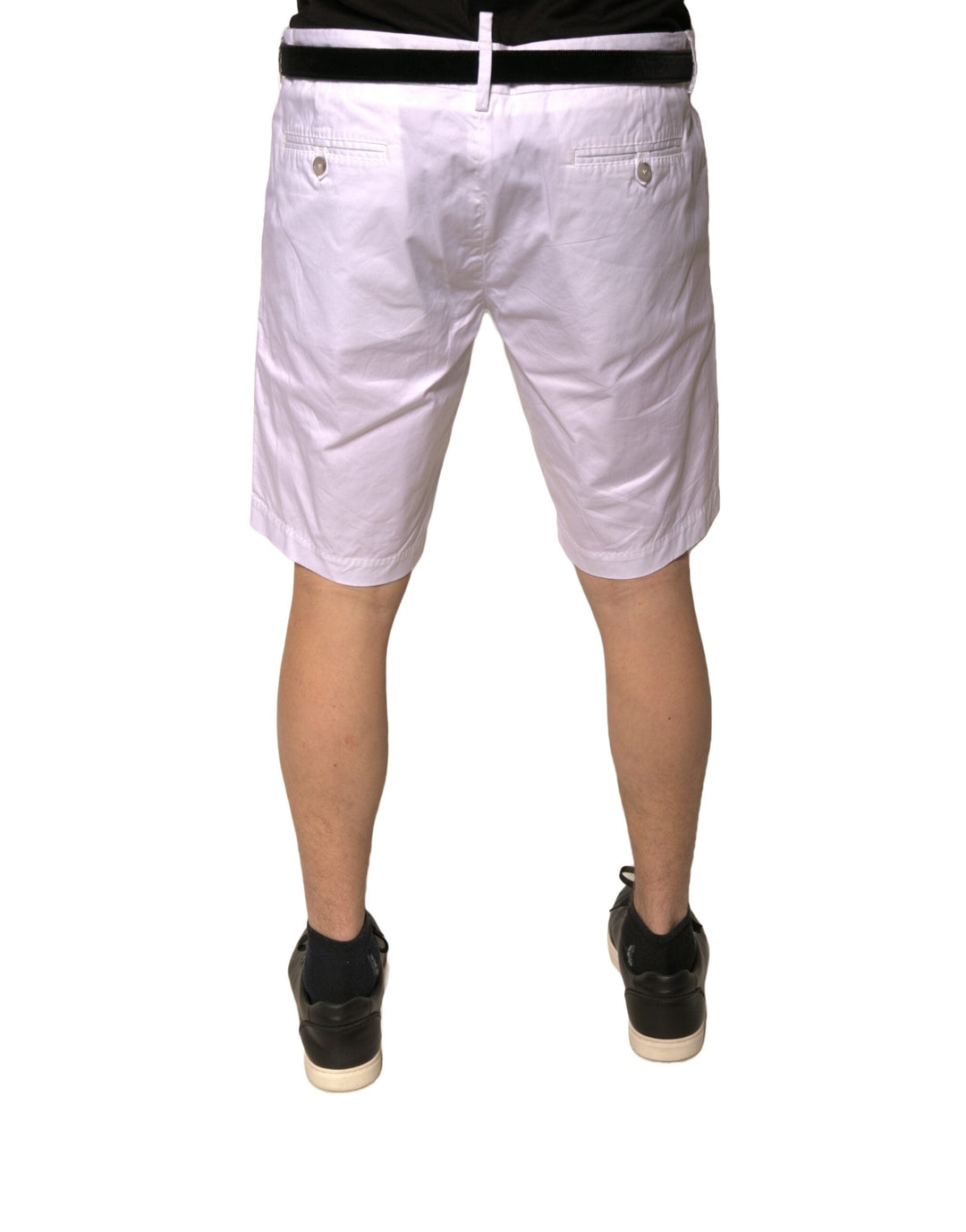Men’s Dolce &amp; Gabbana White Chinos Cotton Stretch Casual Shorts