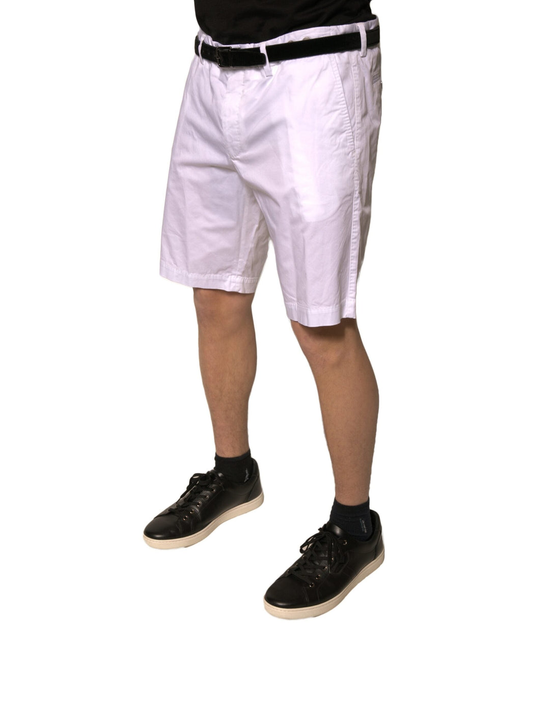Men’s Dolce &amp; Gabbana White Chinos Cotton Stretch Casual Shorts