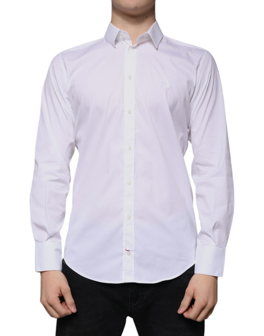 Dolce & Gabbana White Cotton Blend Men Martini Dress Shirt