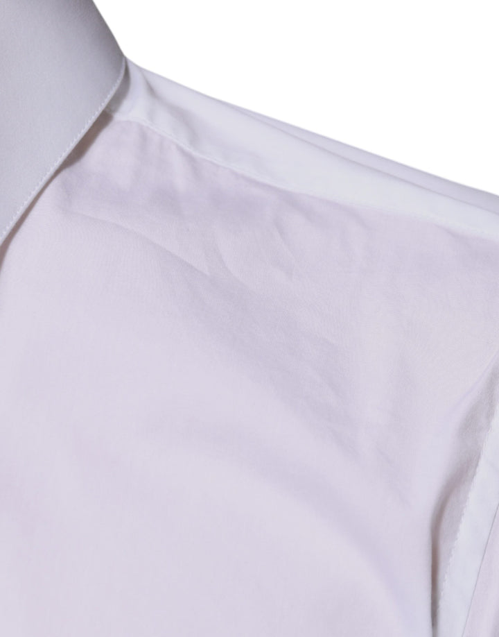 Dolce &amp; Gabbana White Cotton Blend Men Martini Dress Shirt