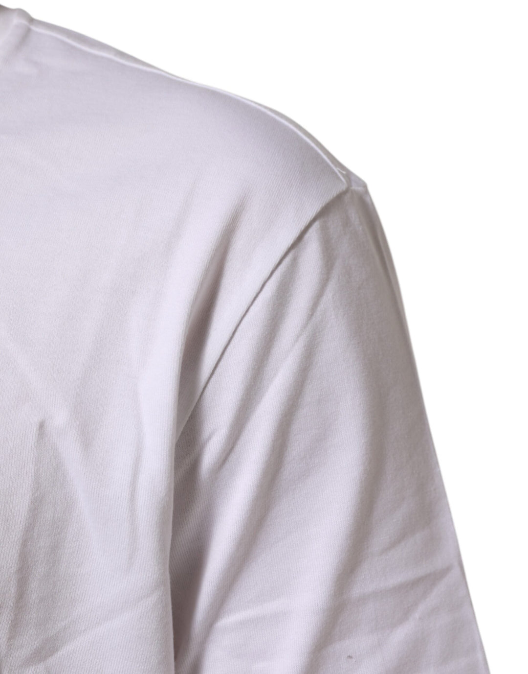 Dolce &amp; Gabbana White Cotton Crew Neck Short Sleeves T-shirt