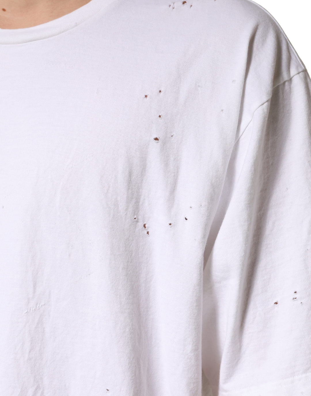 Dolce &amp; Gabbana White Cotton Crewneck Short Sleeve T-shirt