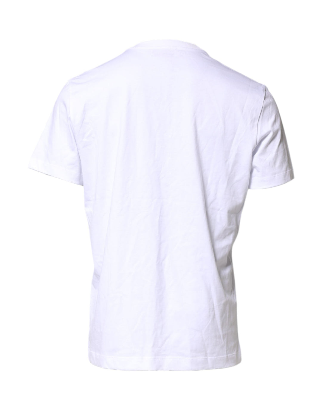 Dolce &amp; Gabbana White Cotton Dg Logo Embroidery Men T-shirt