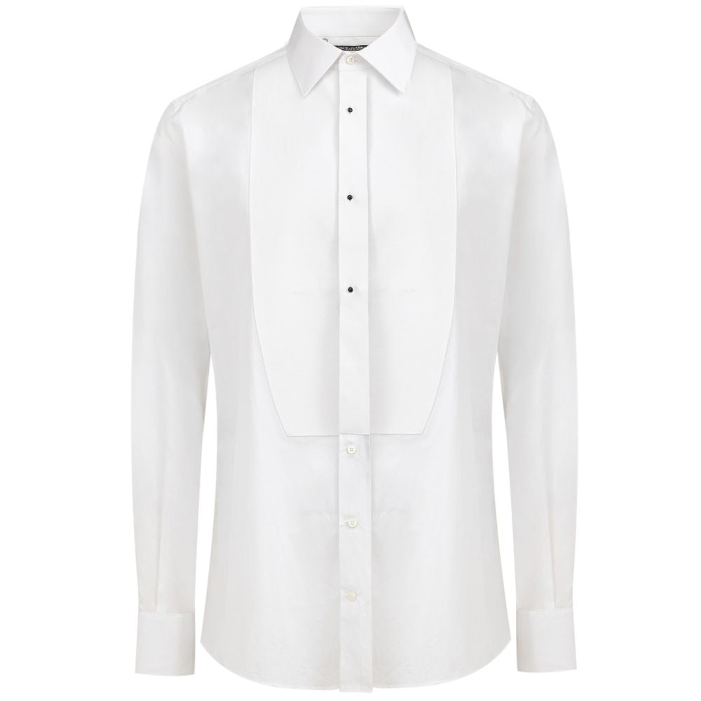 Dolce &amp; Gabbana White Cotton Dress Shirt
