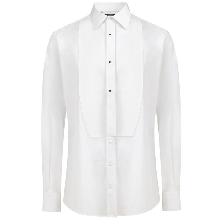 Dolce &amp; Gabbana White Cotton Dress Shirt