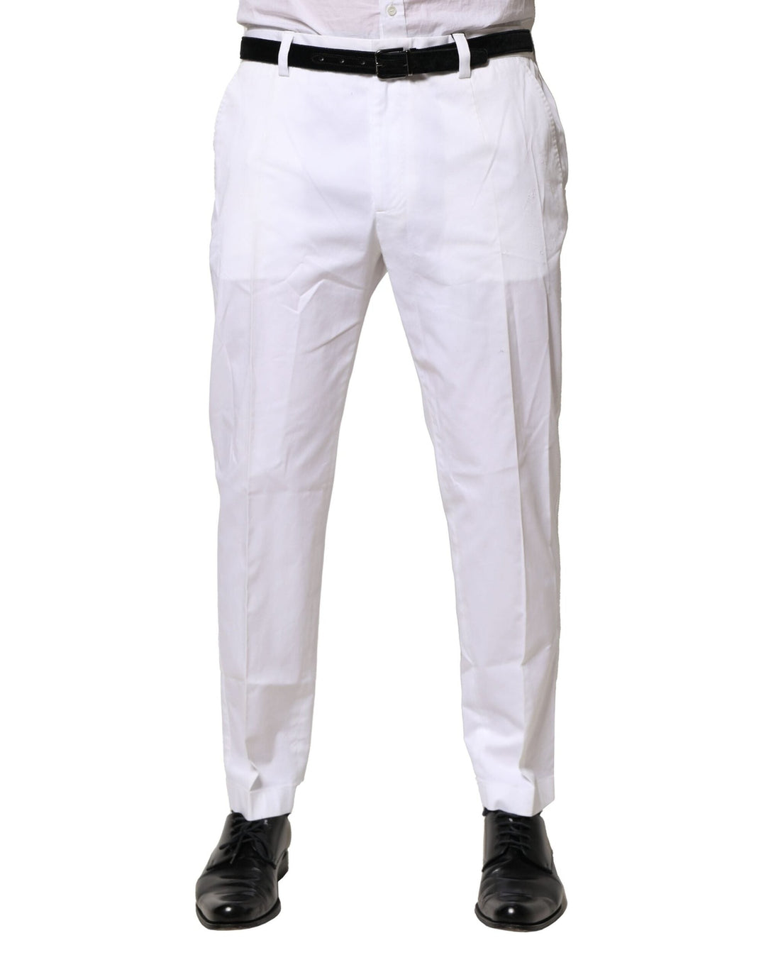 Men’s Dolce & Gabbana White Cotton Dress Slim Formal Pants