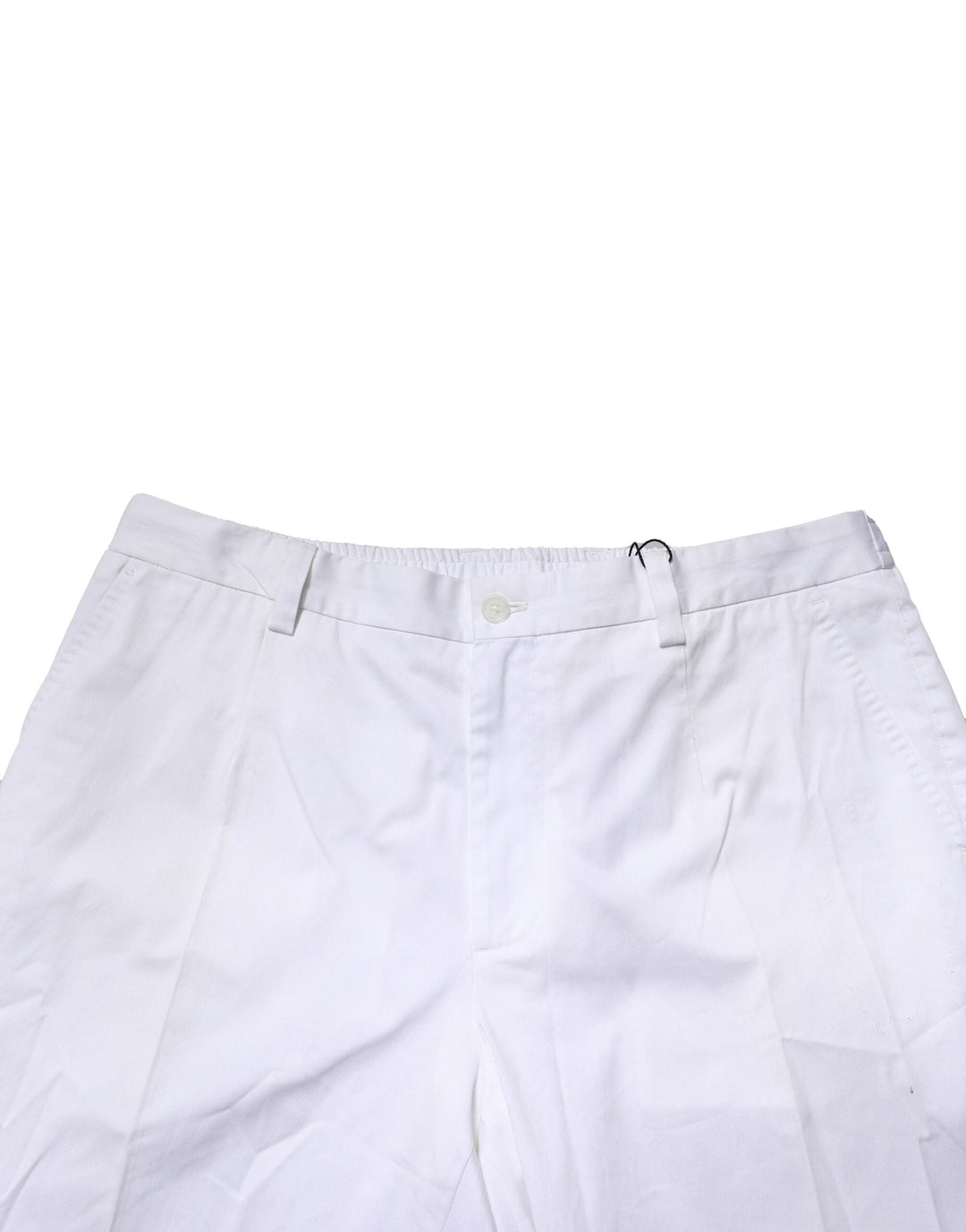 Men’s Dolce &amp; Gabbana White Cotton Dress Slim Formal Pants