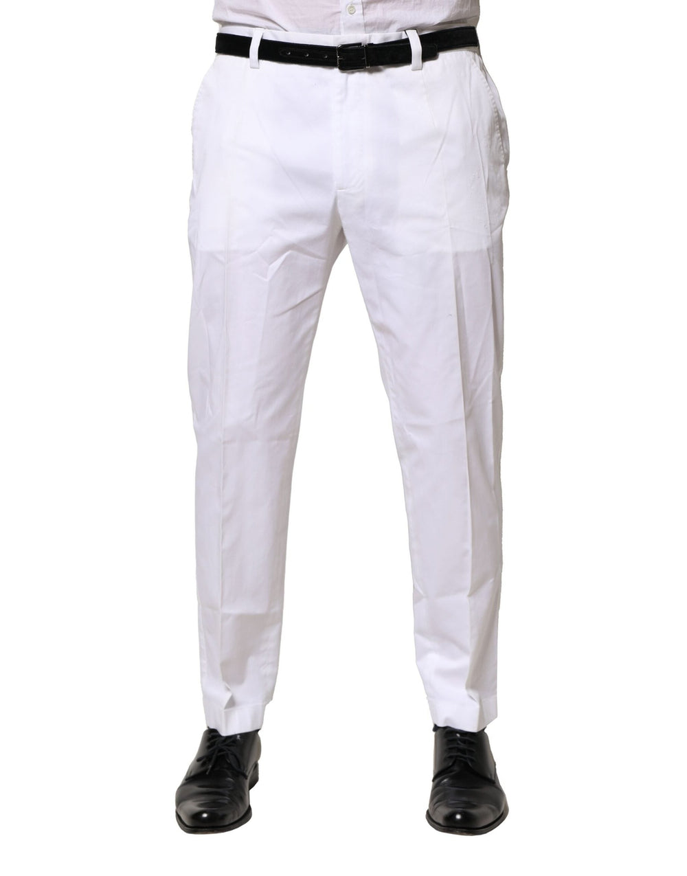 Men’s Dolce & Gabbana White Cotton Dress Slim Formal Pants
