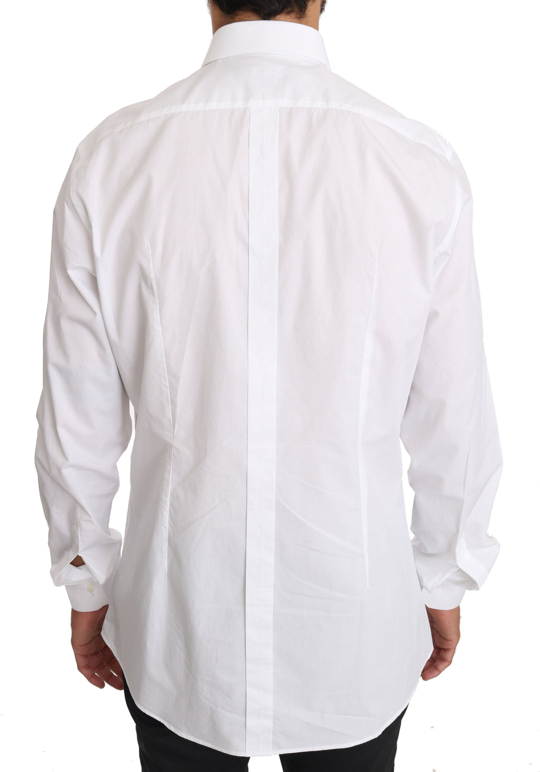 Men’s Dolce &amp; Gabbana White Cotton Gold Dress Shirt