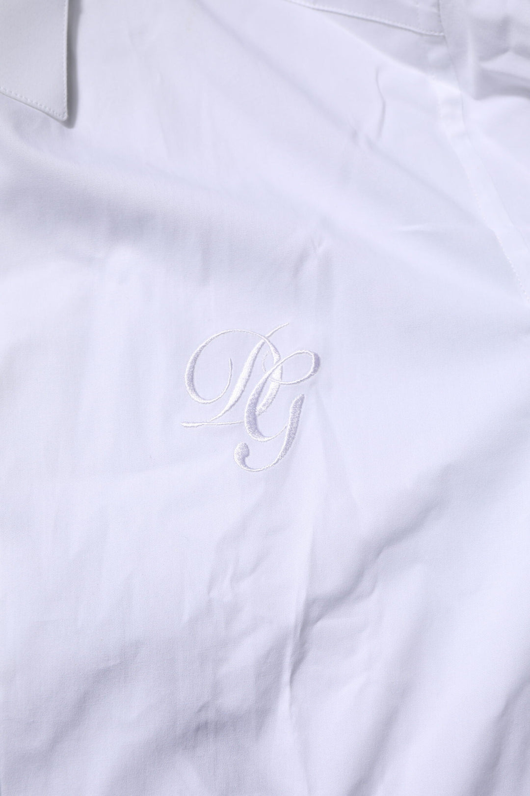 Dolce &amp; Gabbana White Cotton GOLD Long Sleeves Formal Shirt