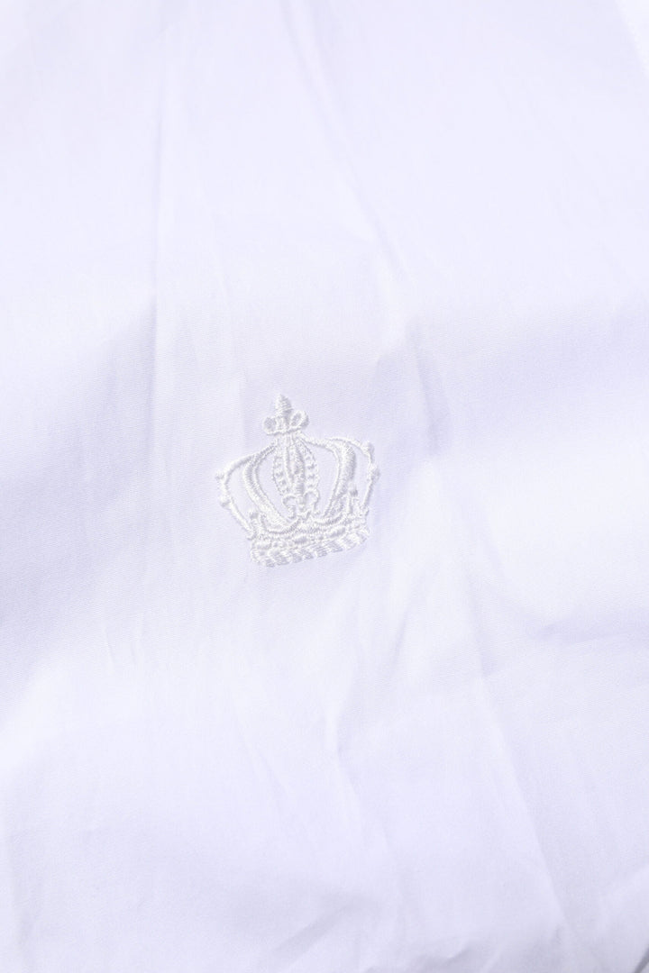 Dolce &amp; Gabbana White Cotton Gold Long Sleeves Formal Shirt