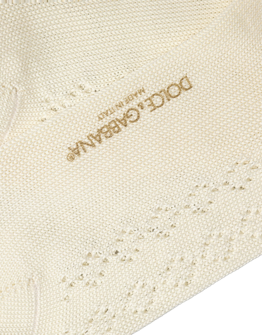 Dolce &amp; Gabbana off White Cotton Knit Mid Calf Accessory Socks