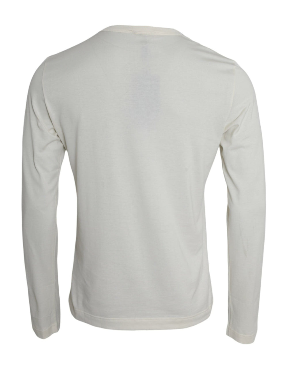 Men’s Dolce & Gabbana White Cotton Long Sleeve T-shirt