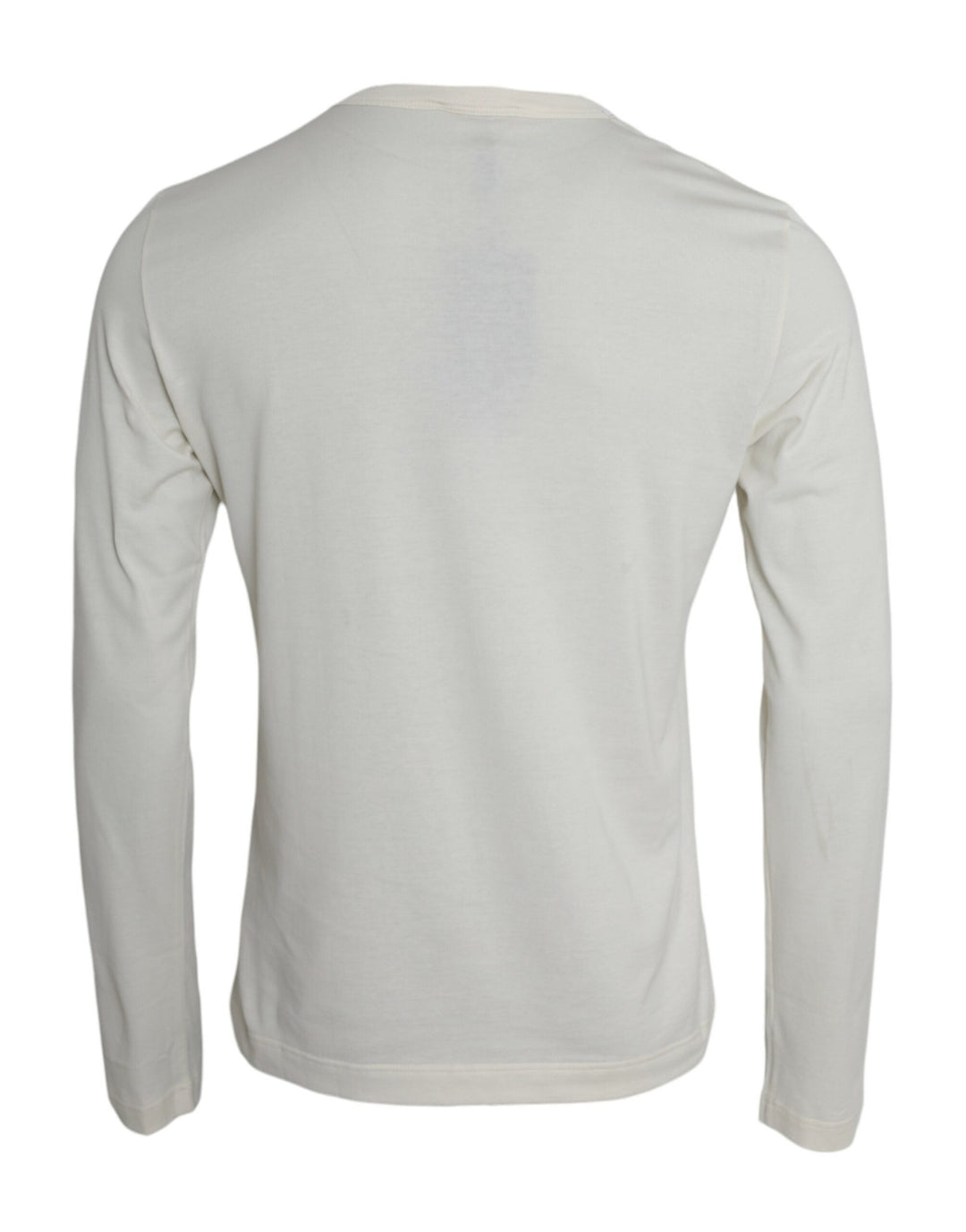 Men’s Dolce &amp; Gabbana White Cotton Long Sleeve T-shirt