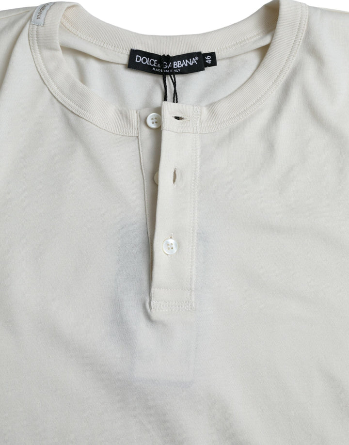 Men’s Dolce &amp; Gabbana White Cotton Long Sleeve T-shirt