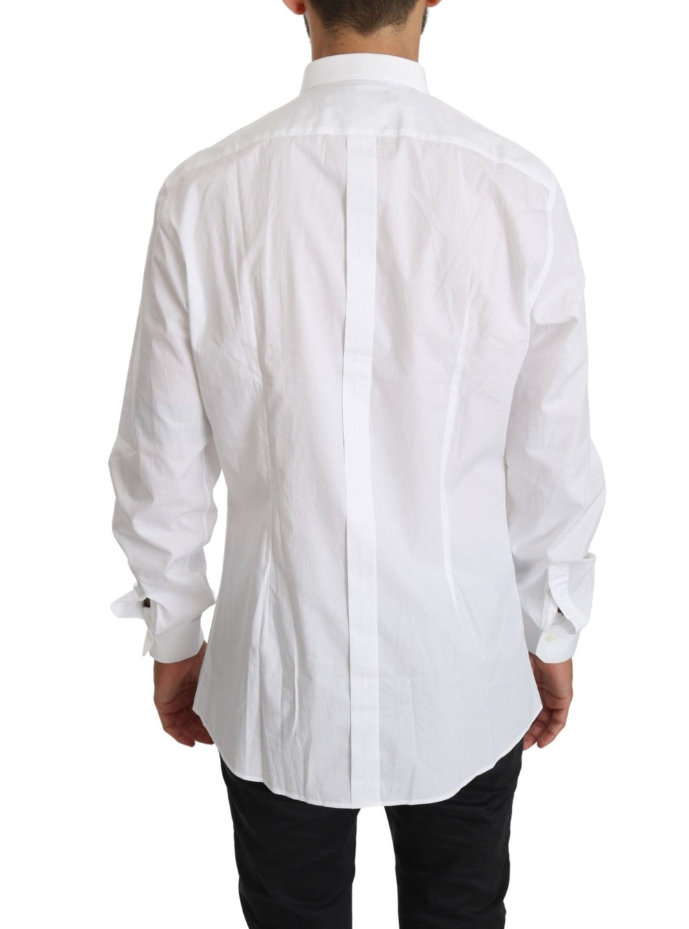 Men’s Dolce & Gabbana White Cotton Long Sleeve Top Shirt