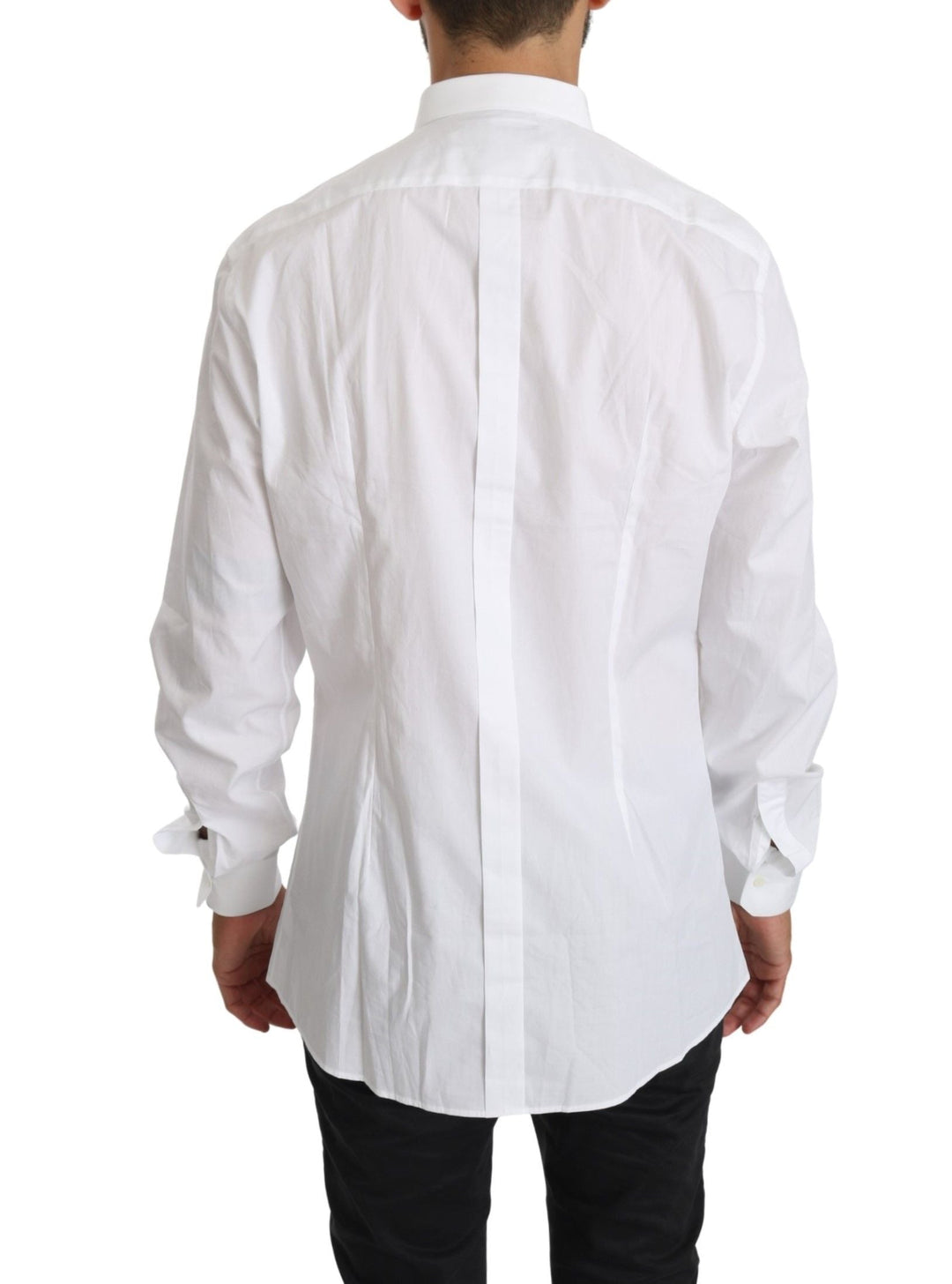 Men’s Dolce &amp; Gabbana White Cotton Long Sleeve Top Shirt