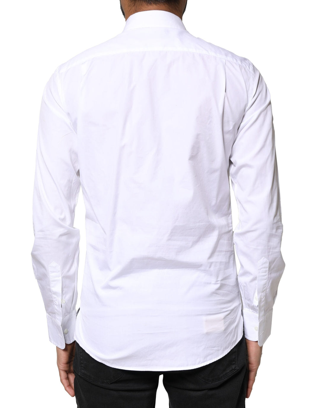 Dolce &amp; Gabbana White Cotton Long Sleeves Formal Dress Shirt