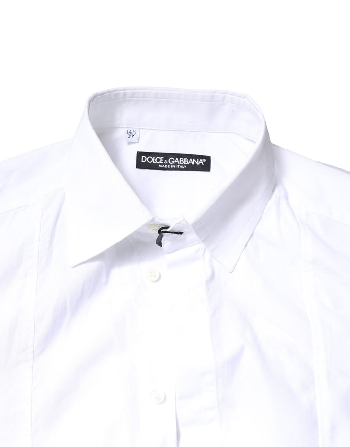 Dolce &amp; Gabbana White Cotton Long Sleeves Formal Dress Shirt