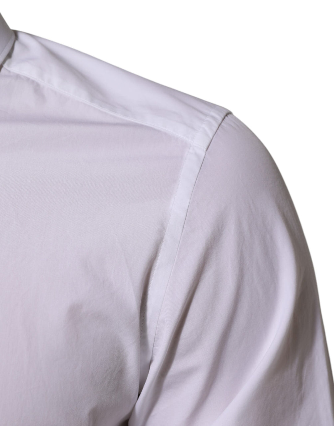 Men’s Dolce &amp; Gabbana White Cotton Martini Men Formal Dress Shirt
