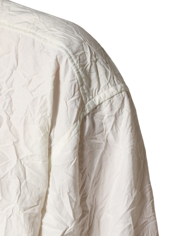 Men’s Dolce &amp; Gabbana White Cotton Men Long Sleeves Shirt