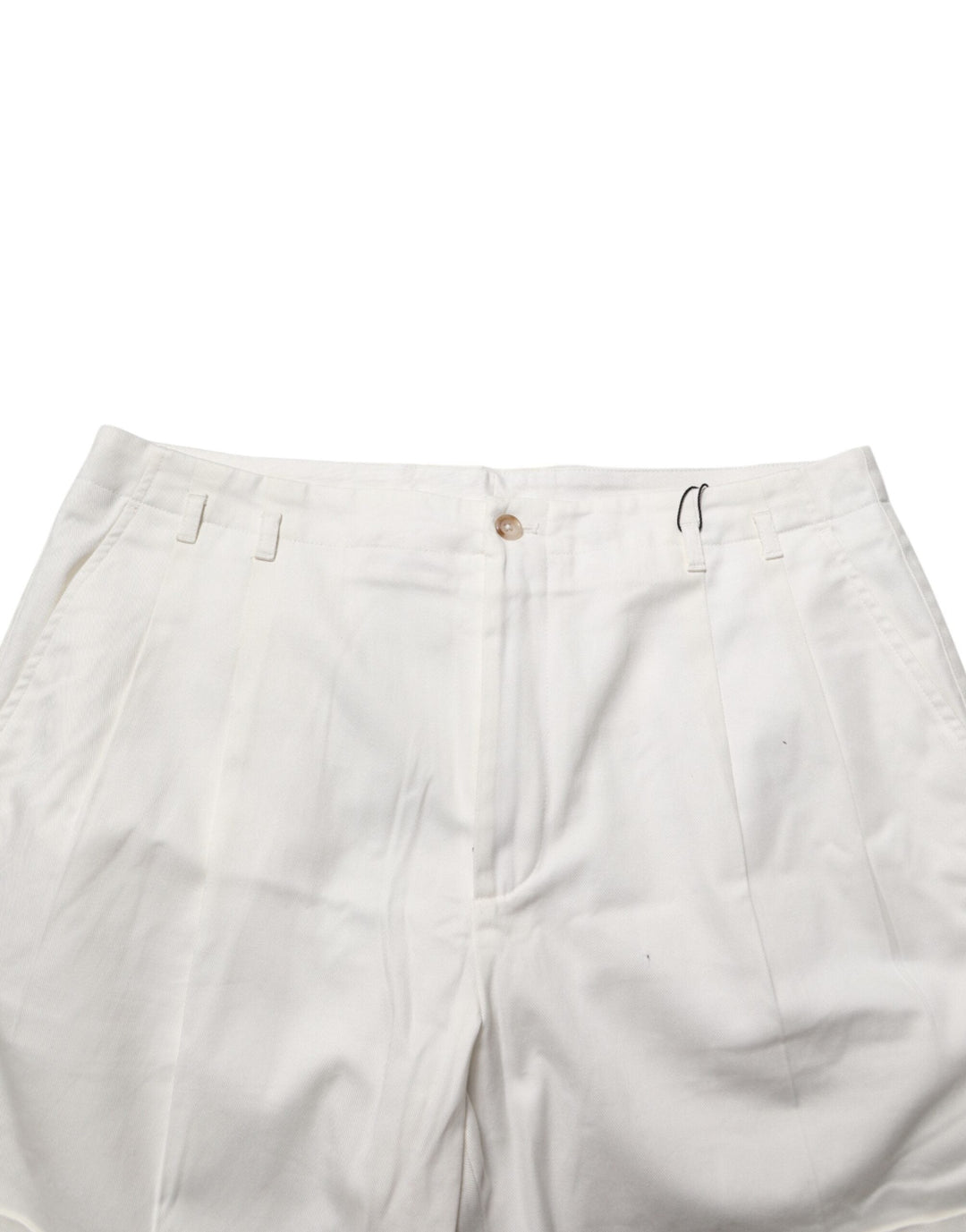 Men’s Dolce &amp; Gabbana White Cotton Mid Waist Men Bermuda Shorts